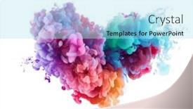  Presentation with shape - Amazing slide set having heart shape splash from colorful water paint background backdrop and a arctic colored foreground