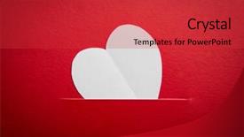  Presentation with valentine - Slide set with heart shape symbol for valentine background and a red colored foreground