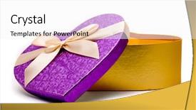  Presentation with shape heart - Amazing presentation having heart shape valentine gift box backdrop and a white colored foreground