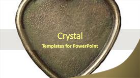  Presentation with shape heart - Slide set with heart shape vintage metal frame background and a violet colored foreground