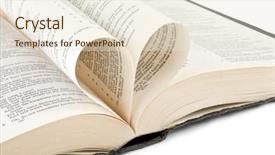  Presentation with heart book - Amazing theme having heart shape with pages backdrop and a lemonade colored foreground