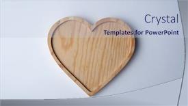  Presentation with shape heart - Slides enhanced with heart-shape-wooden-tray background and a lemonade colored foreground