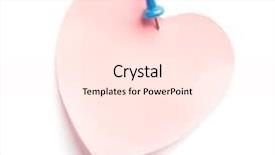  Presentation with black and white shapes - PPT theme with heart-shaped adhesive note isolated background and a cream colored foreground