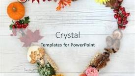  Presentation with harvest festival - Audience pleasing slide set consisting of flora food and fauna backdrop and a sky blue colored foreground