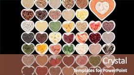  Presentation with health building - Theme with heart shaped bowls with meat background and a red colored foreground