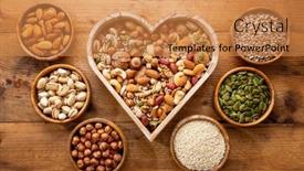  Presentation with seed - Colorful presentation design enhanced with heart-shaped-box backdrop and a coral colored foreground