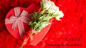  Presentation with romantic gift - Beautiful theme featuring heart-shaped-boxed-gift backdrop and a black colored foreground