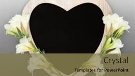  Presentation with mothers day - PPT layouts having heart-shaped-chalkboard-frame background and a tawny brown colored foreground