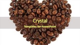  Presentation with fetal heart beat - Audience pleasing slide deck consisting of heart shaped coffee beans isolated backdrop and a tawny brown colored foreground