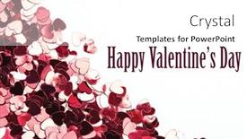  Presentation with valentines - Beautiful PPT theme featuring heart shaped confetti against cute valentines message backdrop and a white colored foreground