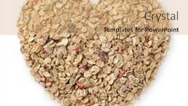  Presentation with muesli - Audience pleasing presentation theme consisting of heart-shaped-dried-healthy-muesli backdrop and a coral colored foreground