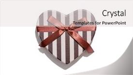  Presentation with heart shaped book page - Amazing slide deck having heart shaped gift box isolated backdrop and a light gray colored foreground