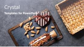  Presentation with gift - Cool new presentation theme with heart-shaped-gift-box backdrop and a gray colored foreground