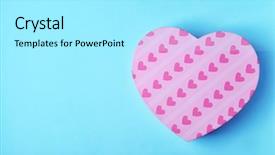  Presentation with cartoon - Presentation featuring heart shaped gift box background and a arctic colored foreground
