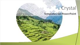  Presentation with heart puzzle - Theme with heart-shaped-jigsaw-puzzle background and a white colored foreground