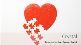  Presentation with heart puzzle - Presentation having heart-shaped-jigsaw-puzzle background and a lemonade colored foreground