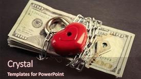  Presentation with heart - Presentation having heart shaped lock and chain background and a wine colored foreground