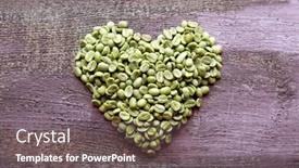  Presentation with peanuts - Colorful PPT theme enhanced with heart shaped peanuts on wooden background backdrop and a gray colored foreground