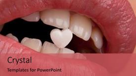  Presentation with clouds in heart shape - Presentation theme enhanced with heart shaped pill in woman' background and a red colored foreground