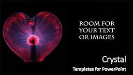  Presentation with plasma - Amazing PPT theme having heart shaped plasma ball backdrop and a black colored foreground