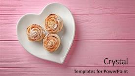  Presentation with puff pastry - Cool new slides with heart-shaped plate with apple backdrop and a  colored foreground