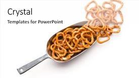  Presentation with clouds in heart shape - Audience pleasing slides consisting of heart shaped pretzel in scoop backdrop and a white colored foreground