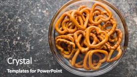  Presentation with old fashioned country kitchen - Theme enhanced with heart shaped pretzel on old background and a dark gray colored foreground