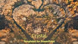  Presentation with autumn view autumn nature - Audience pleasing slides consisting of heart-shaped-river-in-altai backdrop and a tawny brown colored foreground