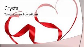  Presentation with smart watch red heart - Slides featuring heart shaped shiny red satin background and a  colored foreground