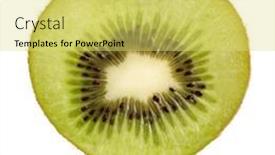  Presentation with kiwi fruit - Amazing theme having heart-shaped-slice-of-green backdrop and a yellow colored foreground