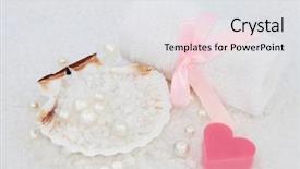  Presentation with heart health - Colorful PPT theme enhanced with heart shaped soap and pearls backdrop and a white colored foreground