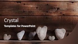  Presentation with stones - Amazing presentation theme having heart-shaped-stones-lined-up backdrop and a wine colored foreground