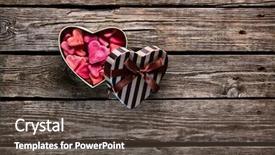  Presentation with romantic gift - Slide deck having stormy grey cloudy sky as the background background and a gray colored foreground