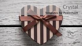  Presentation with valentines day - Colorful PPT theme enhanced with heart shaped valentines day gift box on white wood holiday background backdrop and a light gray colored foreground