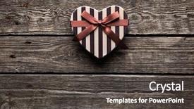  Presentation with valentines day - Colorful slide set enhanced with heart shaped valentines day gift backdrop and a dark gray colored foreground