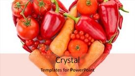  Presentation with fresh fruits vegetables heart - Amazing theme having heart shaped vegetables composition isolated backdrop and a red colored foreground