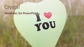  Presentation with balloons - Presentation theme featuring heart-shaped-wedding-balloons background and a lemonade colored foreground