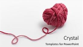  Presentation with yarn - Cool new PPT theme with heart shaped woolen yarn backdrop and a white colored foreground