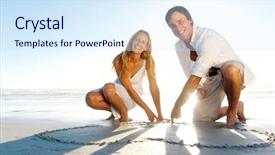  Presentation with sand heart - Audience pleasing presentation consisting of heart shapes in the sand backdrop and a sky blue colored foreground