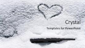  Presentation with windshield - Amazing slide deck having heart symbol on a car backdrop and a  colored foreground