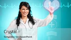  Presentation with interface - Audience pleasing slide set consisting of heart symbol to do cardiac backdrop and a arctic colored foreground