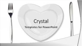  Presentation with shape heart - Colorful PPT layouts enhanced with plate in shape of heart backdrop and a white colored foreground