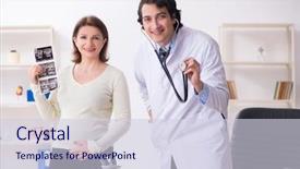  Presentation with ultrasound - Audience pleasing PPT theme consisting of heart ultrasound - old pregnant woman visiting young backdrop and a lemonade colored foreground