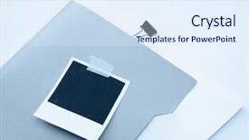  Presentation with ultrasound - Theme with heart ultrasound - photo on a file background and a sky blue colored foreground