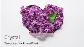  Presentation with heart flowers - Amazing PPT layouts having heart-valentines-day-festive-decor backdrop and a white colored foreground