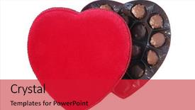  Presentation with valentines day - Colorful presentation theme enhanced with heart valentines day heart shaped backdrop and a red colored foreground