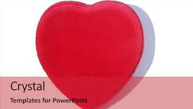  Presentation with text box - Slide set having heart valentines day heart shaped background and a red colored foreground