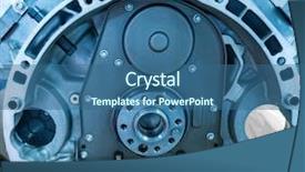  Presentation with car engine - PPT theme enhanced with heart valve - car engine section background and a ocean colored foreground