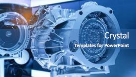  Presentation with heart valve - Slides featuring heart valve - car engine section background and a ocean colored foreground