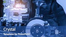  Presentation with heart valve - Presentation theme consisting of heart valve - car engine section background and a ocean colored foreground